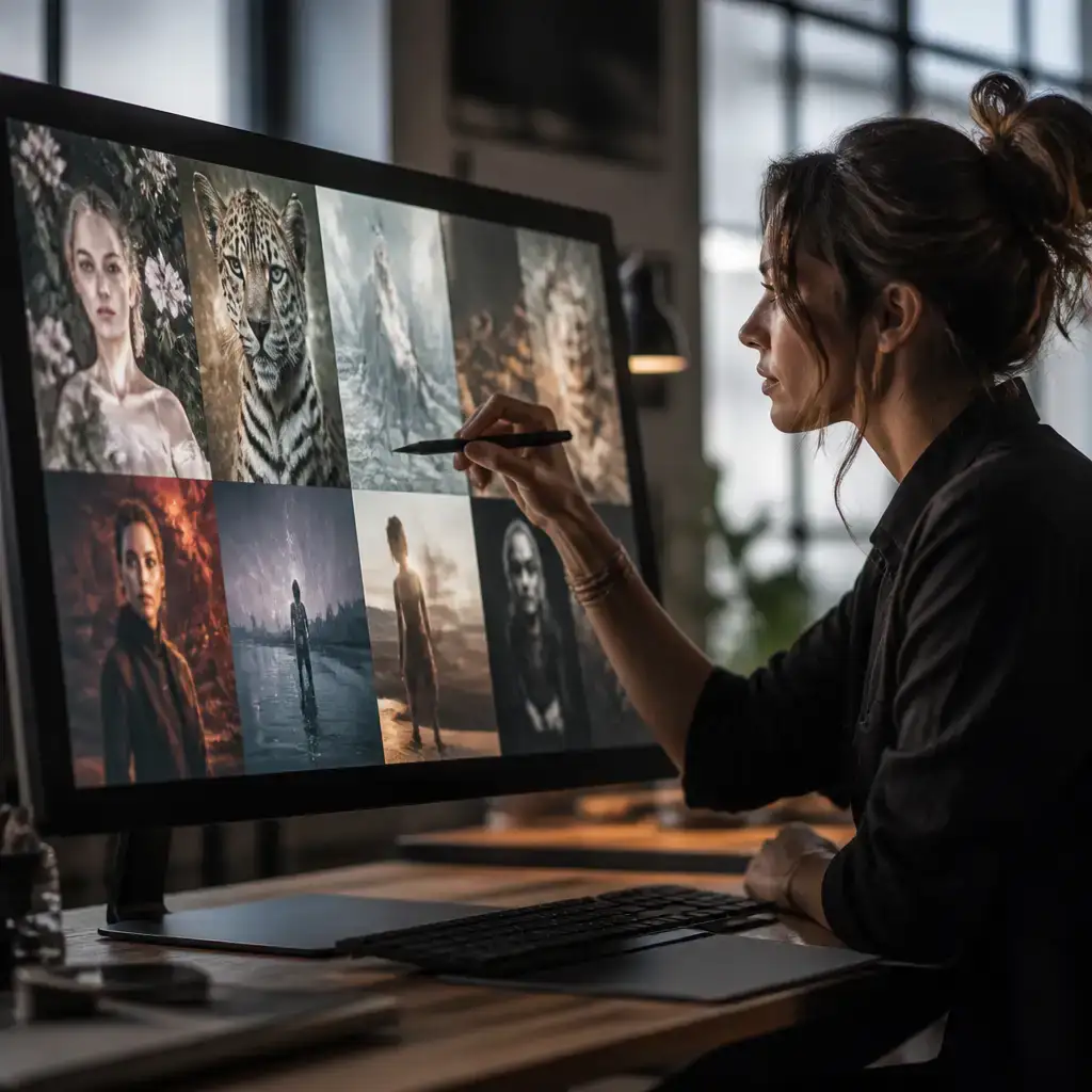 AI image generator producing photorealistic and stylized images from text with GPT Image 2, Seedream 5.0 Pro and Nano Banana 2 in VoooAI — alternate composition